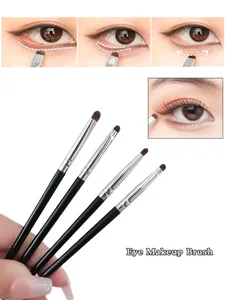 4-Piece Set Of Exquisite And Compact Eyeshadow Brushes Made Of Horsehair For Precise Blending; Eyeliner Brush; Concealer Brush