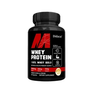 Whey Protein Capsules - Contains 5000mg of Protein - Supports Recovery Balanced Muscle Health Gluten Free NON-GMO