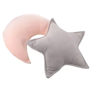 2Pcs 달과 별 베개 아기 방 쿠션 부드러운 장식 보육 던져 베개 어린이 침대 장식 베개 침실 생활