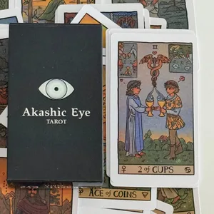 Akashic Eye Tarot-kortkortstokk 78 stk for enkle nybegynnere Skjebnefortellingsfest Brettspillleketøy