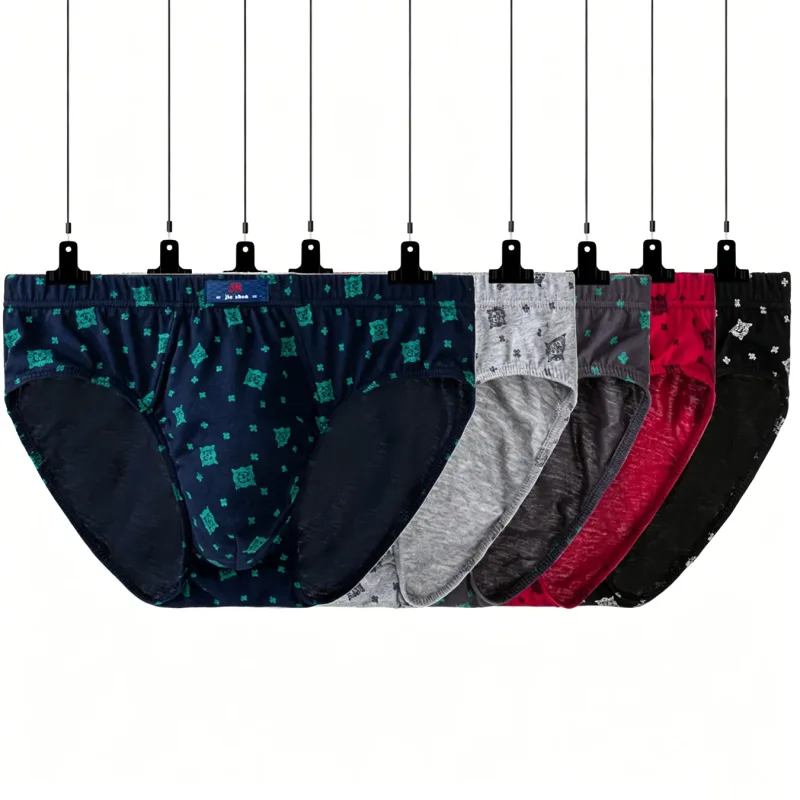 5 peças/lote masculino 100% algodão respirável briefs plus size roupa interior masculina respirável confortável calcinha lingerie