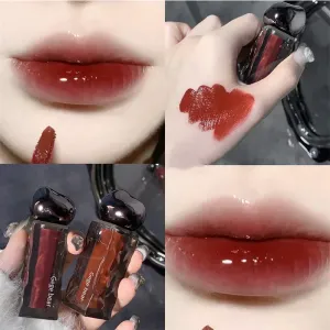 Transparent Water Glossy Orange Lip Gloss Red Mirror Jelly Liquid Lipsticks Moisturizing Long-lasting Lip Tint Stain Cosmetics