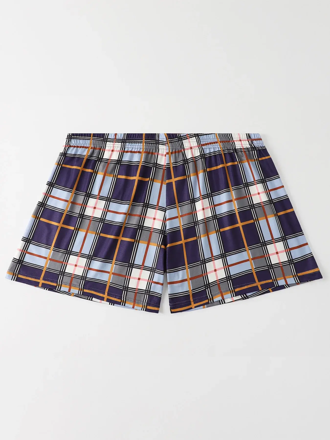 6pcs of Random Color Checkered Elderly Pants Loose and Comfortable Oversized Youth Sleepwear Discounted Breathable Men Underwear
