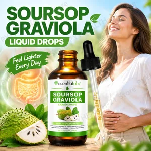 قطرات سائلة من AcentiLabs Soursop Graviola فيتامين C تدعم صحة الجهاز الهضمي والجهاز المناعي والدفاع الجذري الحر 60 مل للبالغين