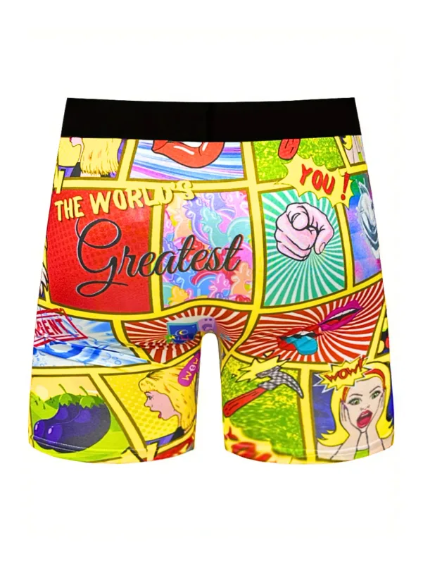 남성 속옷 캐주얼 스포츠 Boxershorts 남성 인쇄 긴 복서 청소년 부모 섹시한 재미 속옷 유행 인쇄 반바지