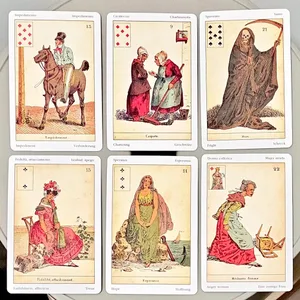 Sibilla Indovina Kartu Oracle 10.5*6Cm Dek Ramalan 52 Kartu Antik-Gaya Victoria Multibahasa