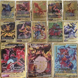 10000HP Charizard Vmax Pokemon Cards Metal English Card Arceus GX Vstar V Golden Limited Kids Gift Game Battle Collection Cards