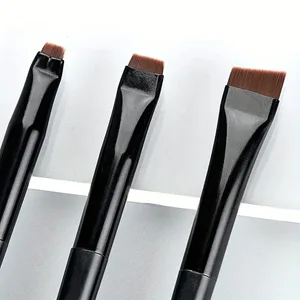 3pcs Makeup Brush Set Blade eyeliner brush fine oblique head eyebrow brush outline eyeliner ultra-thin eye shadow brush makeup b