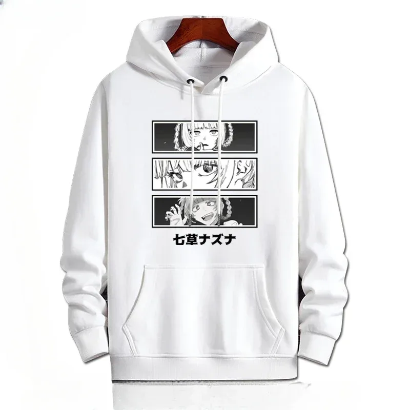 Y2K Anime appel de la nuit Nazuna Nanakusa sweat à capuche drôle Hip Hop graphique sweats Poleron Hombre Streetwear Harajuku Tracksui