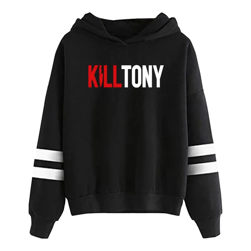 Bunuh Tony Merch Hoodie Uniseks Tanpa Poket Bar Selari Lengan Pakaian Jalanan Wanita Lelaki Berhoodie Sweatshirt Pakaian Lucu