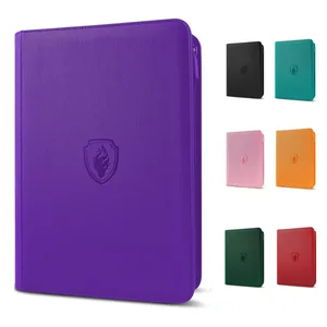Raccoglitore per carte con cerniera a 9 tasche Raccoglitore per carte collezionabili a 360 gradi Raccoglitore con cerniera in PU premium per carte Carta con caricamento laterale durevole