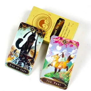 Kartu Tarot Rubah Musiman Permainan Kartu Pertemuan Keluarga Ramalan Misterius Papan Oracle Permainan Meja Bermain untuk Pemula
