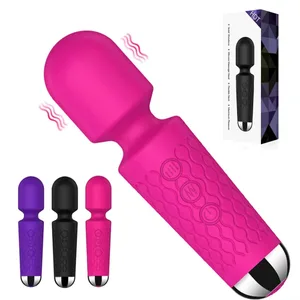 Vareta vibradora AV Massatge personal Estimulador de clítoris Joguina sexual per a dones 20 patrons Mini vibradors recarregables de 8 velocitats Joguines per a adults