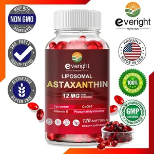 Liposomal Astaxanthin Supplements with Lycopene CoQ10 Lutein Vitamin B6 E Zinc Antioxidants for Healthy Skin Eyes Aging