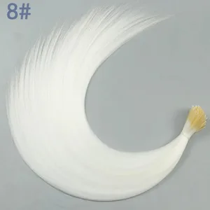 50 Strähnen/Packung synthetische farbige I-Tip Stick Haarverlängerungen glattes Haar 16 Zoll für Frauen Hochtemperaturfaser-Haarteile