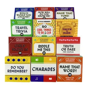 Mini Size Truth Or Dare Card Game Travel Trivia Name That Tune How Well Do You Know Me Riddle Me This Game for Party Play