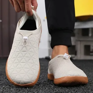 Ерлер жоғары сапалы Unisex Barefoot кроссовкалары Кең саусақ минималисті нөлдік тамшы емес сырғанау аяқ киімдерінің шлемі Таспадан жоғары кездейсоқ кроссовкалық аяқ киім 2026